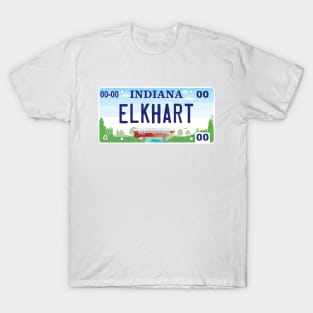 Elkhart Indiana License Plate T-Shirt